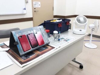 水戸市 エクセルカルチャーセンター エアブラシ教室 スマホケース作成